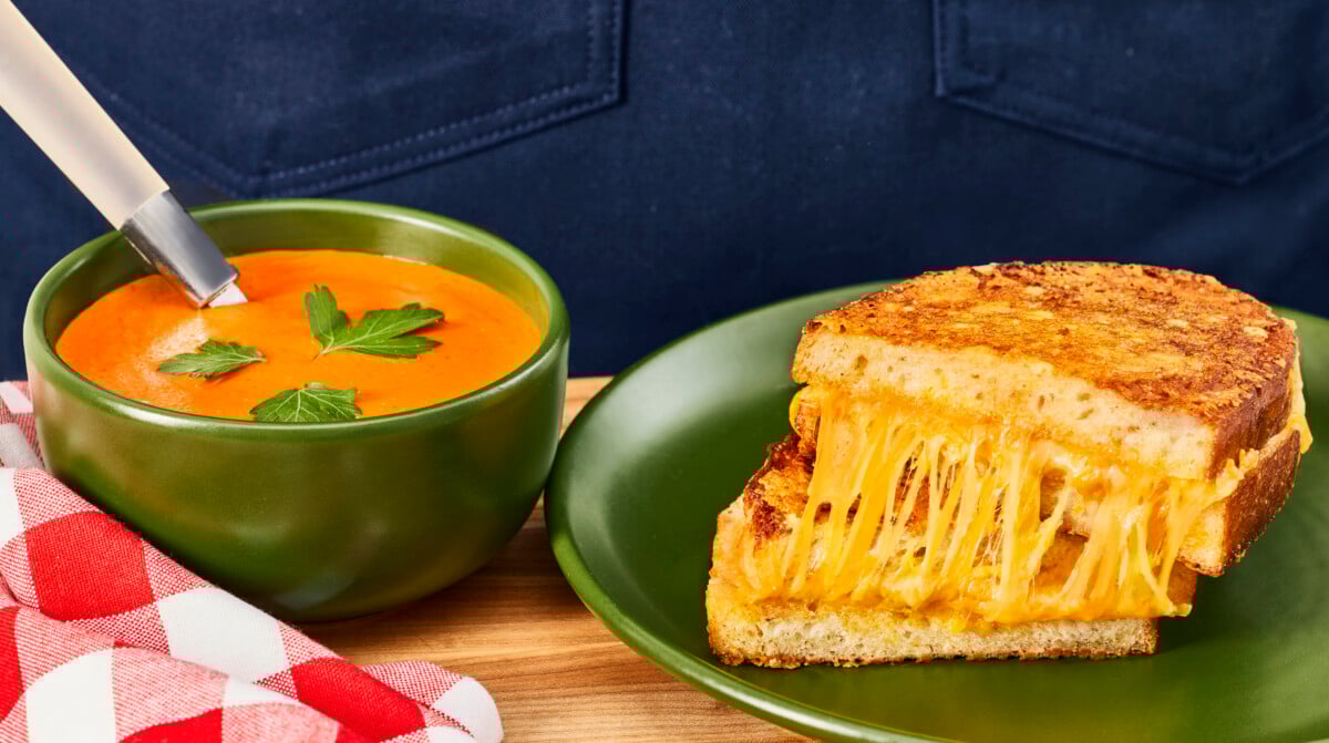 Tomato soup and grilled cheese.