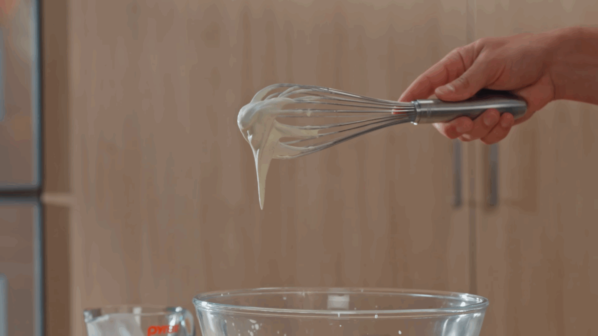 Nick DiGiovanni making homemade whipped cream.