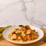 A bowl of homemade gnocchi with a lemon butter sage sauce.